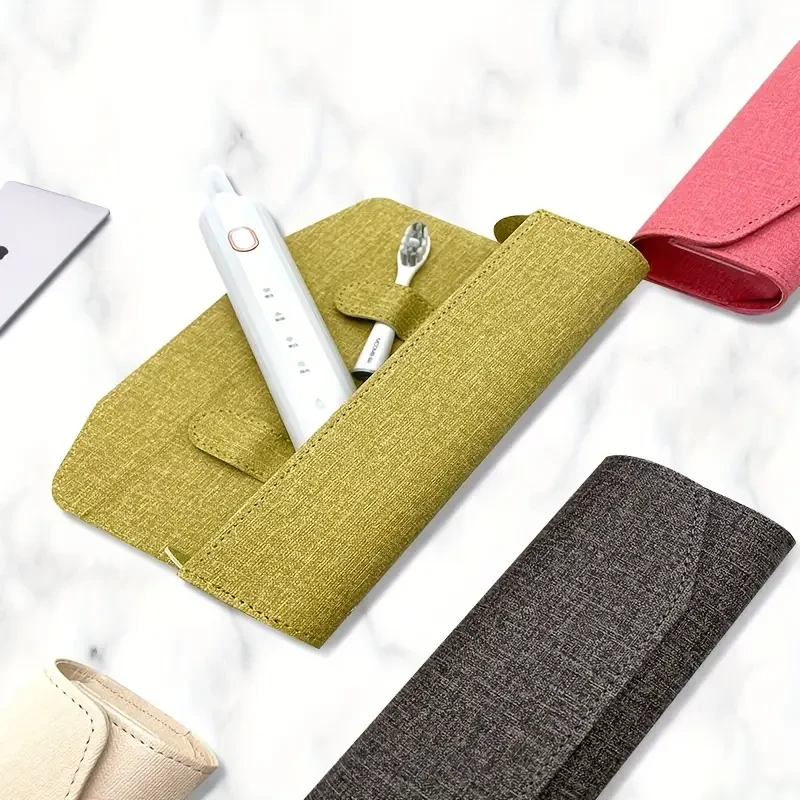 Estuche portátil para cepillos de dientes eléctricos, soporte de viaje, funda protectora universal, funda de tela resistente.