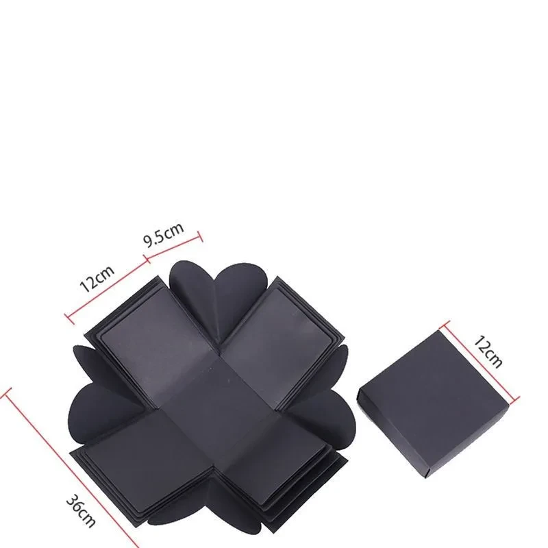 Álbum de fotos DIY hecho a mano con caja explosiva roja de red