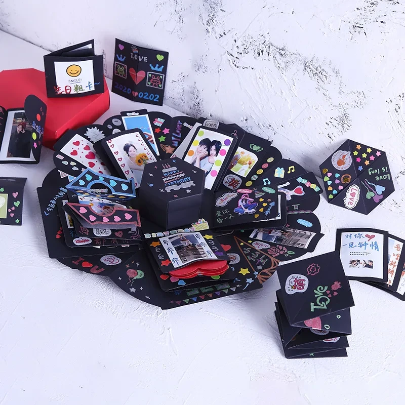 Nueva caja de regalo sorpresa de álbum de fotos de amor DIY