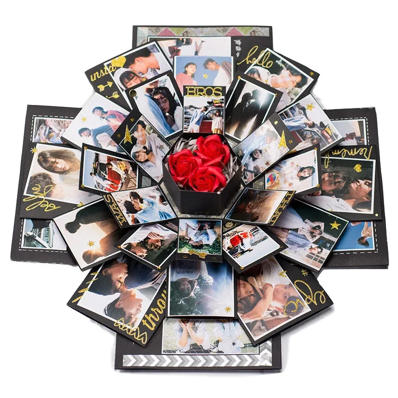Álbum de fotos DIY de confesión sorpresa de varias capas
