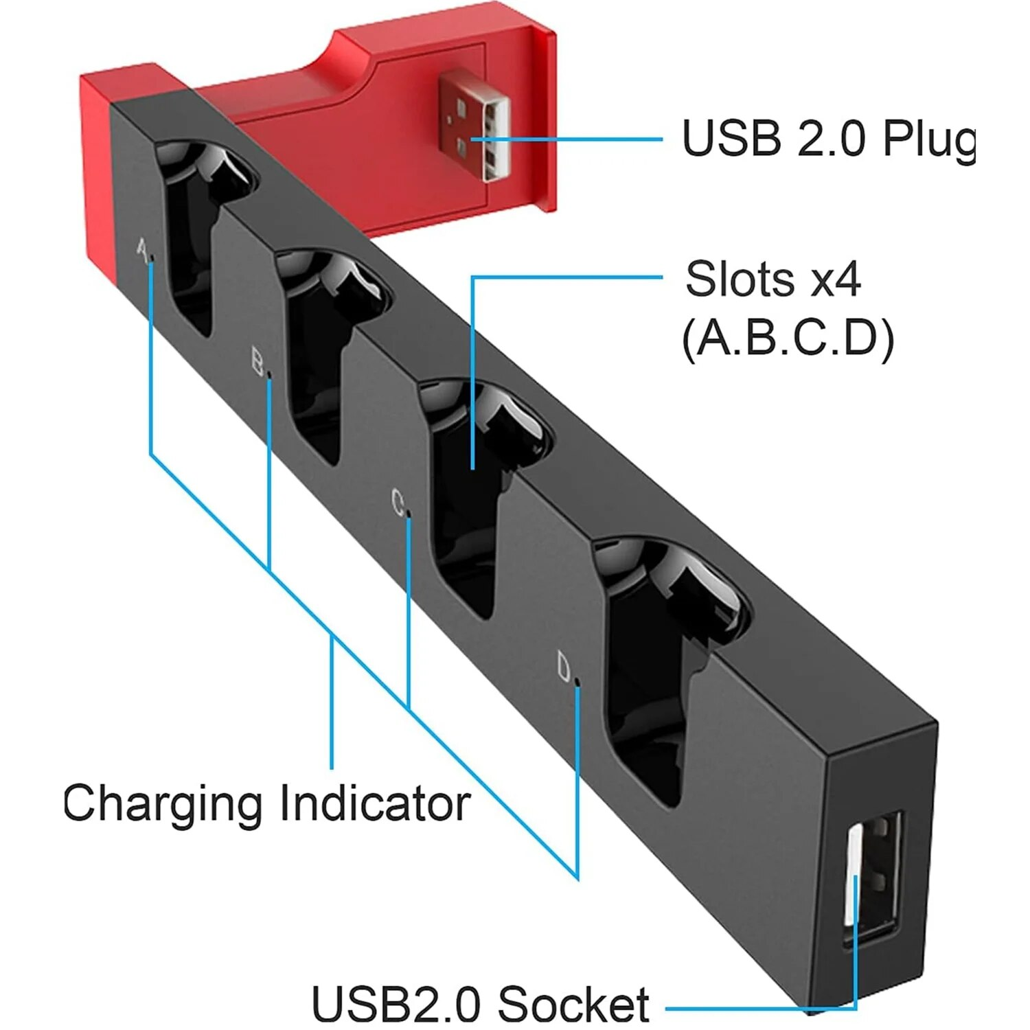 Estación de carga IPEGA PG-9186 para Joycon