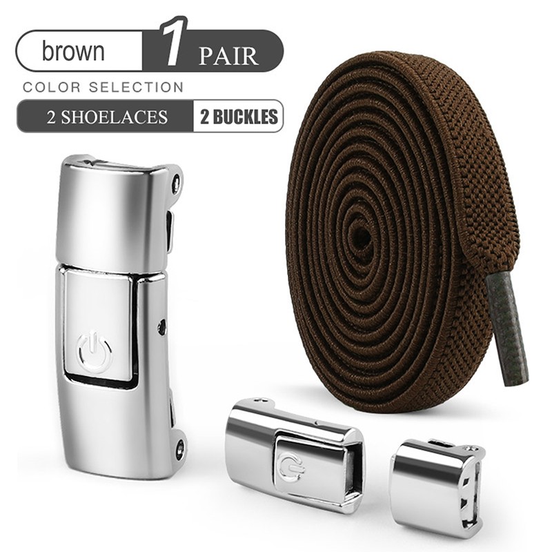 Cordones elásticos sin atar de 8 mm con cierre a presión y planos y anchos