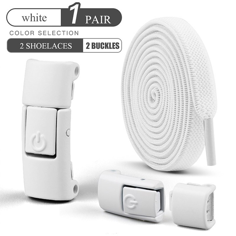 Cordones elásticos sin atar de 8 mm con cierre a presión y planos y anchos