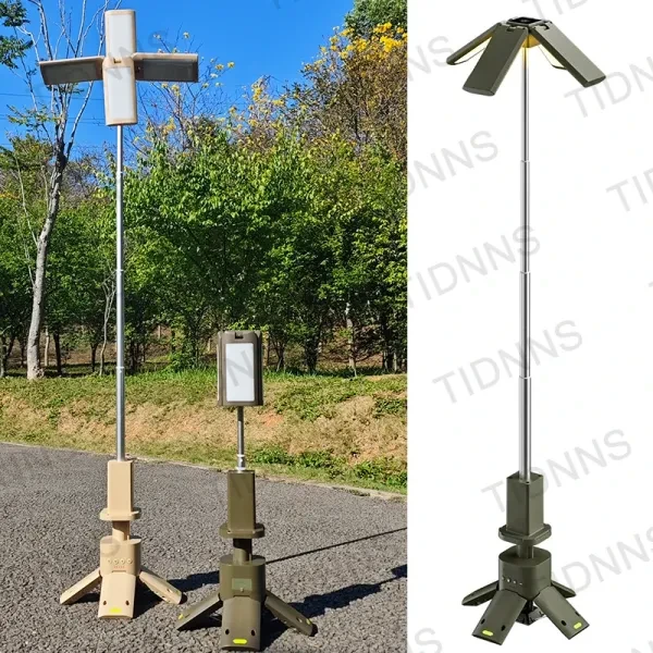 Lámpara LED telescópica giratoria magnética superbrillante de 14000 mAh, recargable, para exteriores, senderismo, pesca, tienda de campaña, camping, RV