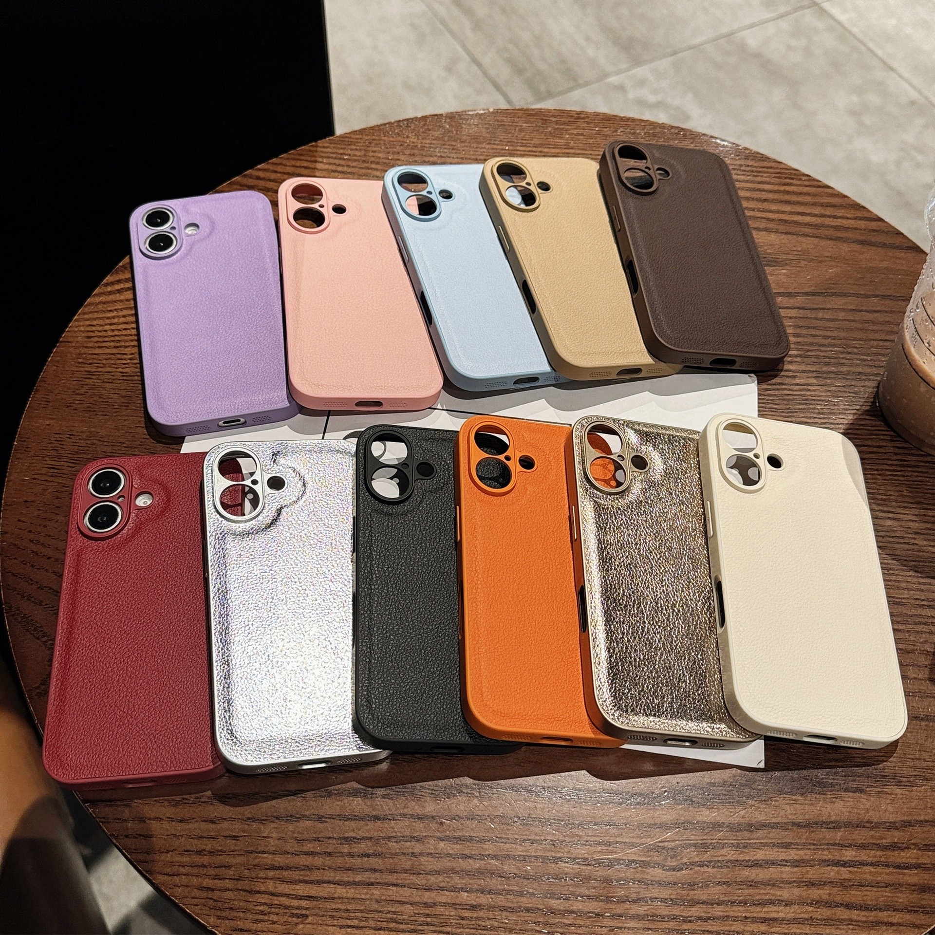 Suitable For 16pm Lychee Pattern Phone Case Niche Advanced Sense
