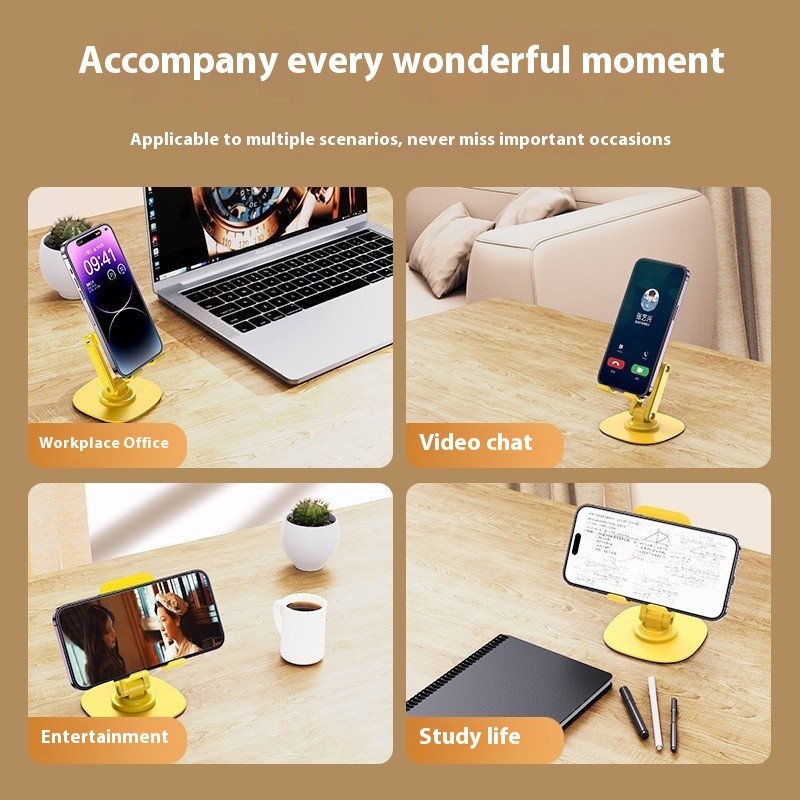 Metal Adjustable Folding And Rotating Phone Holder