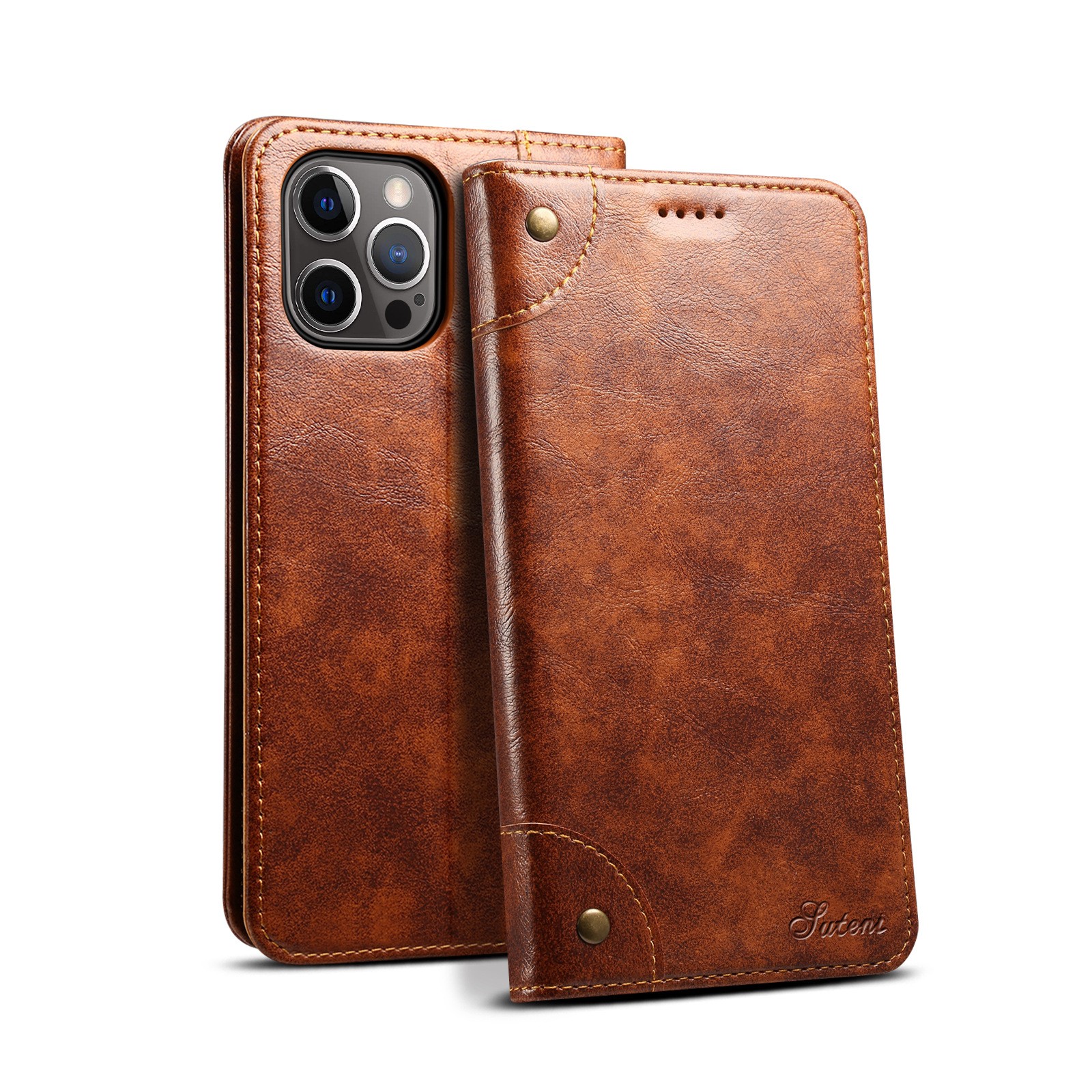 Phone Case Flip Magnetic Card Holster Protective Leather Case