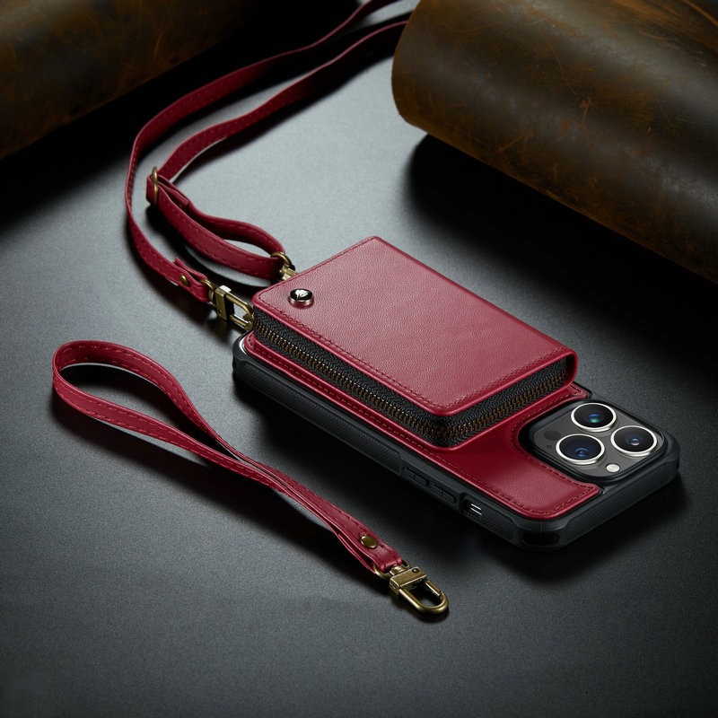 Fashion Personality Card Zipper Phone Case