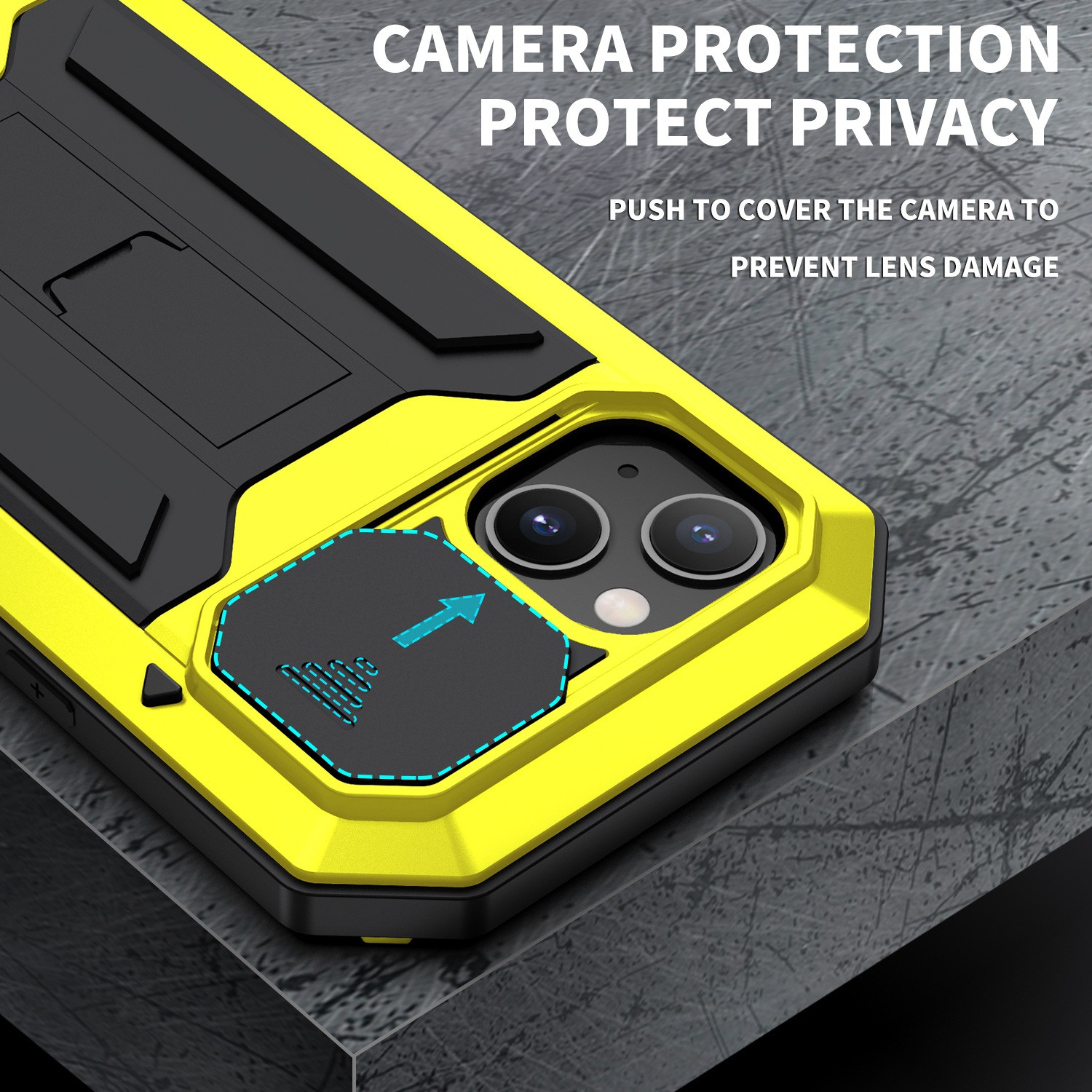 Simple Drop-resistant Metal Bracket Phone Case