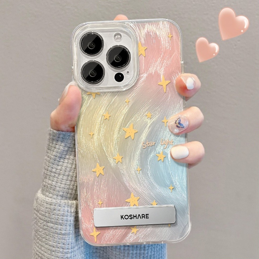 Suitable For 15 Phone Case Smudging Star Bracket
