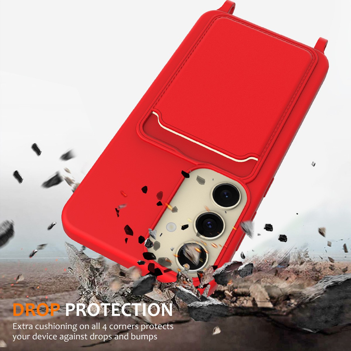 Applicable Card Holder Silicone Lens Lanyard Drop-resistant Protective Case