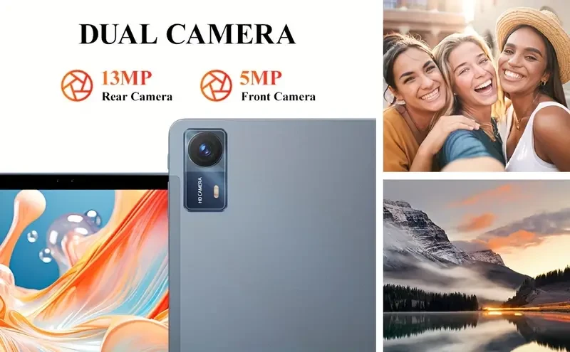 Tableta Suxi de 11 pulgadas con pantalla de cobertura completa, sistema Android 14, 14 GB de RAM (6+8), 256 GB de ROM ampliables a 1 TB, 4G LTE y WiFi 5G, certificación Google GMS.