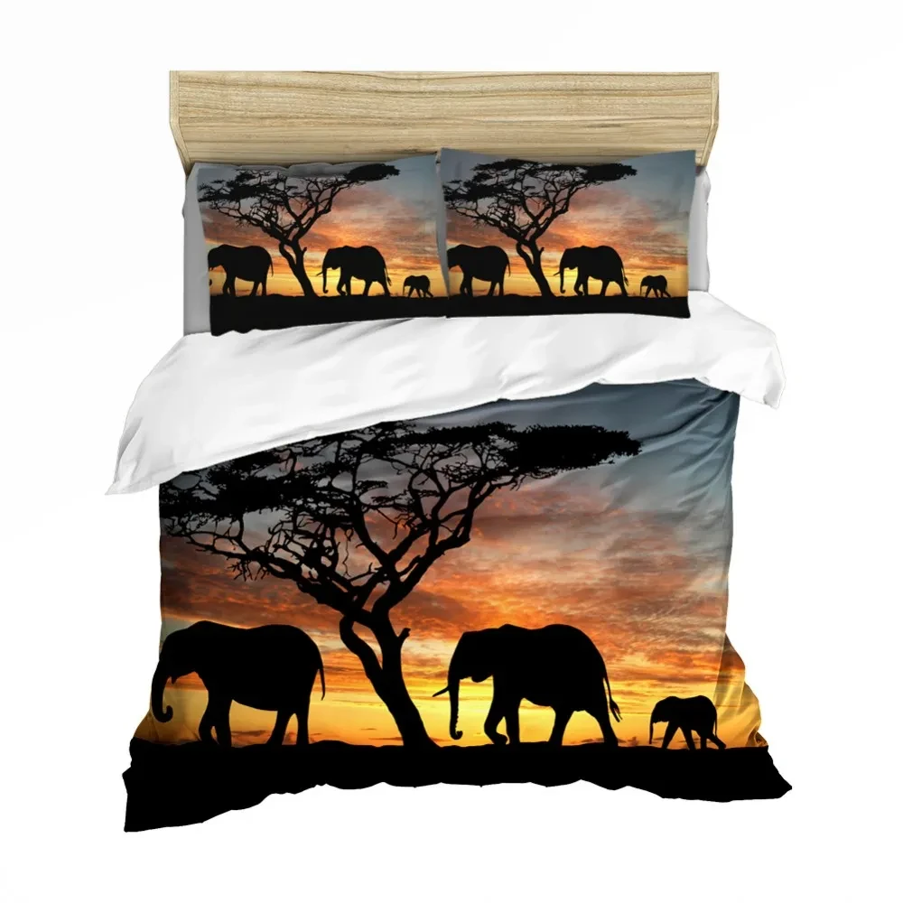 Funda nórdica con foto de elefante