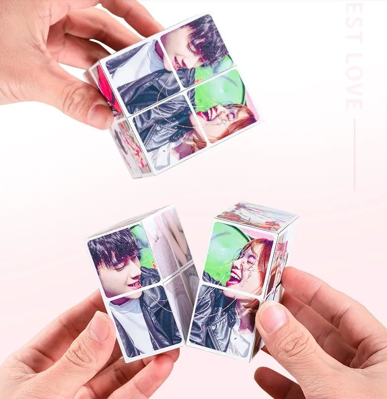 Foto creativa del cubo de Rubik