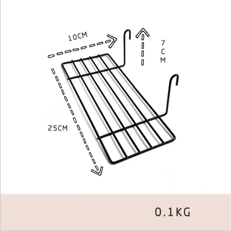 Accesorios para fotos de pared con rejilla cuadrada de hierro forjado