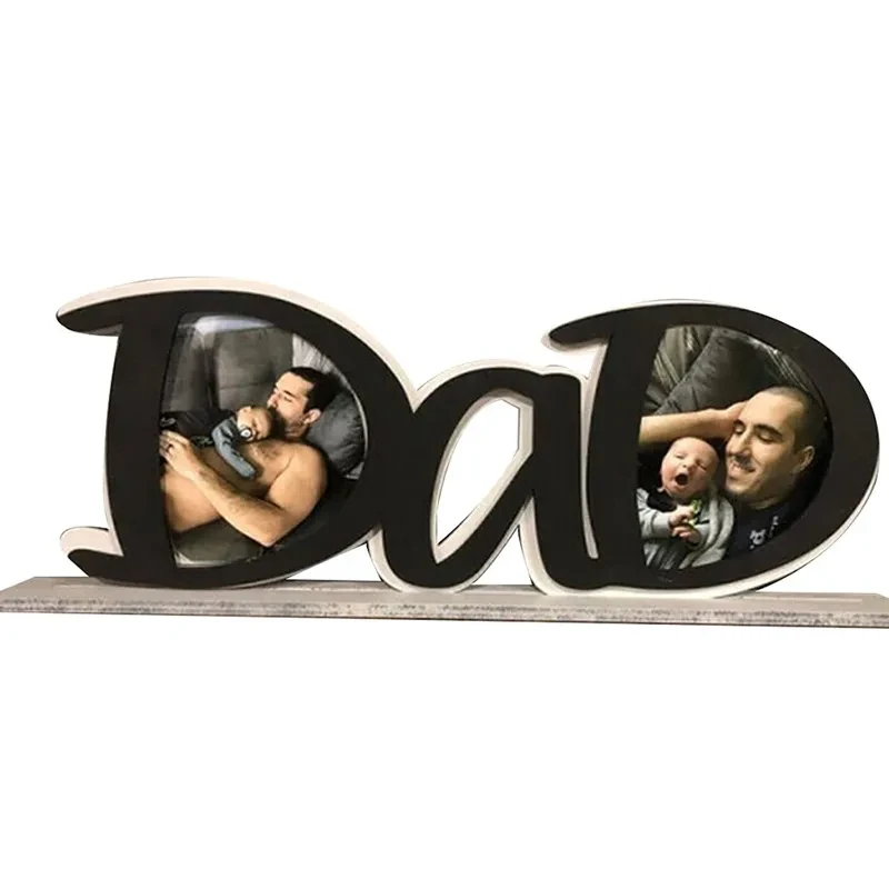 Marco de fotos para el Día del Padre con letras acrílicas para papá
