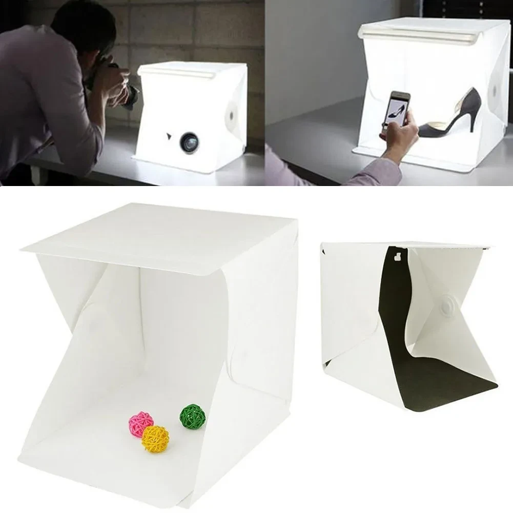 Mini estudio fotográfico plegable con luz suave LED