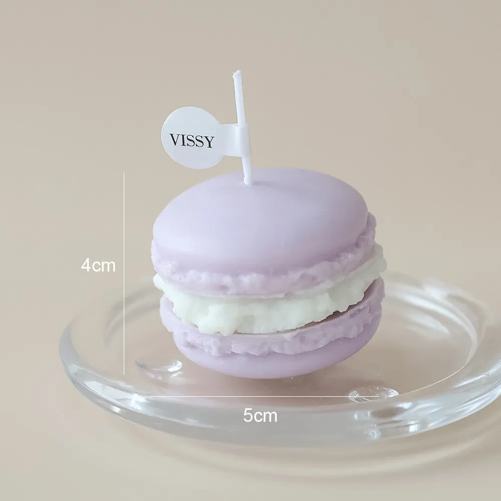 Accesorios fotográficos con velas aromáticas de macarrón