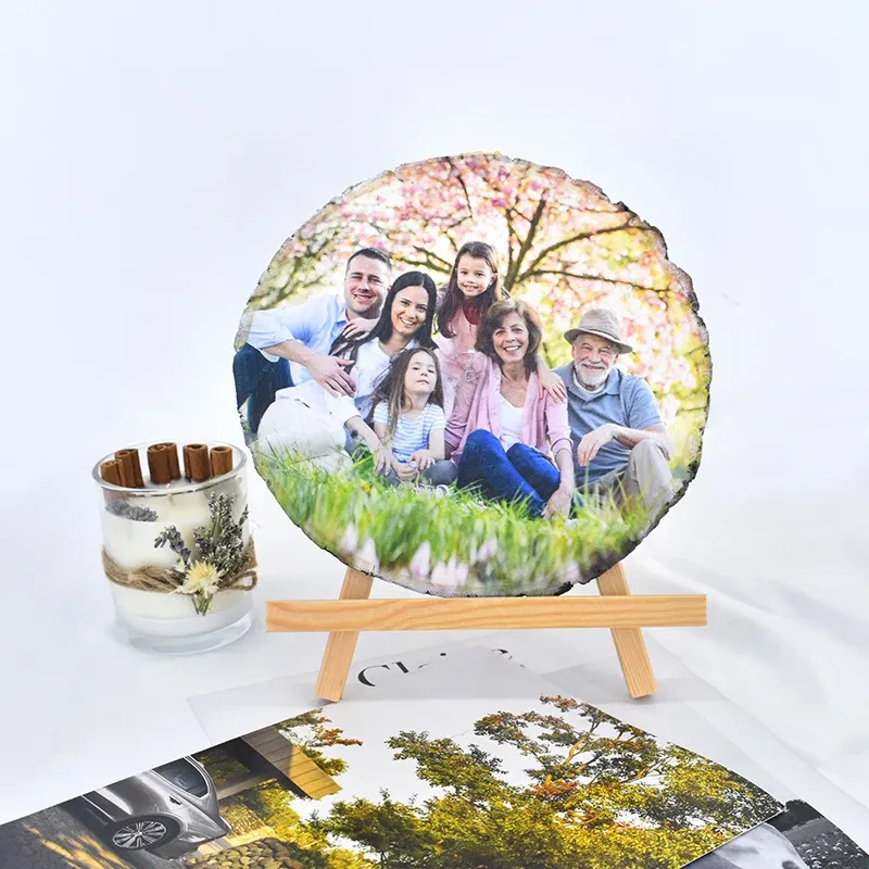 Pintura de virutas de madera con foto personalizada