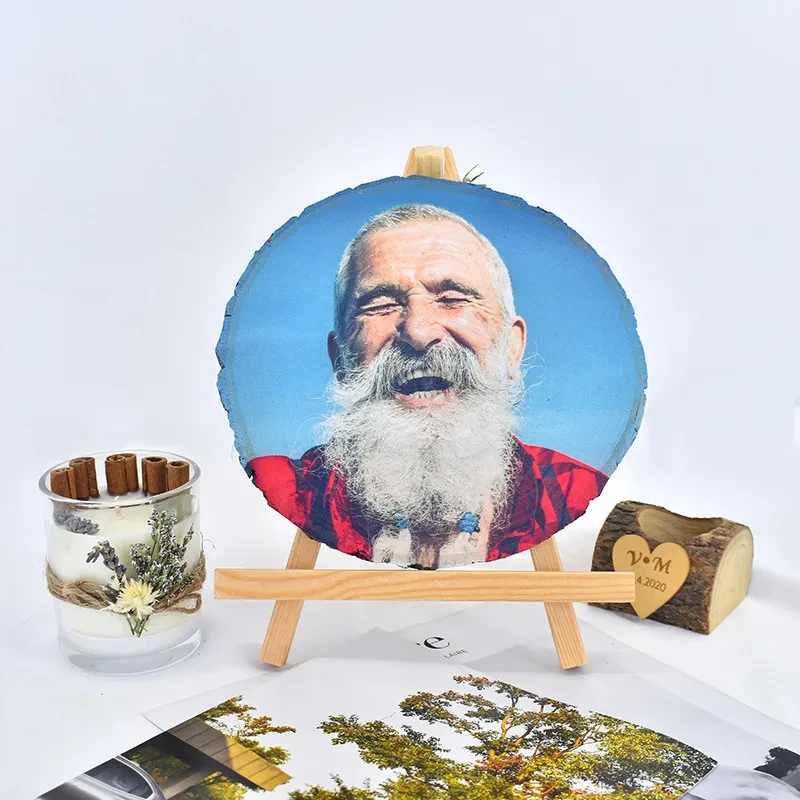 Pintura de virutas de madera con foto personalizada