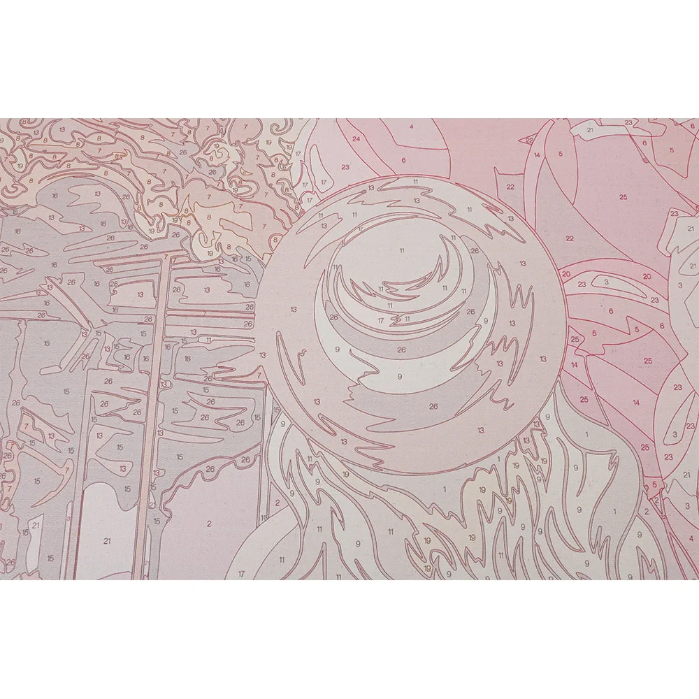 Pintura de diamante 5D de ganado de las tierras altas