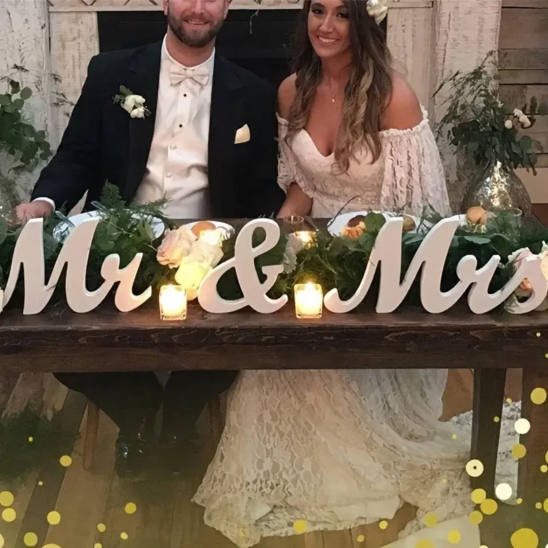 Conjunto de decoración de mesa para boda de Sr. y Sra.