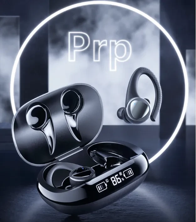 Auriculares Bluetooth verdaderamente inalámbricos con cancelación de ruido para juegos, deportes, correr, tipo intraaural.
