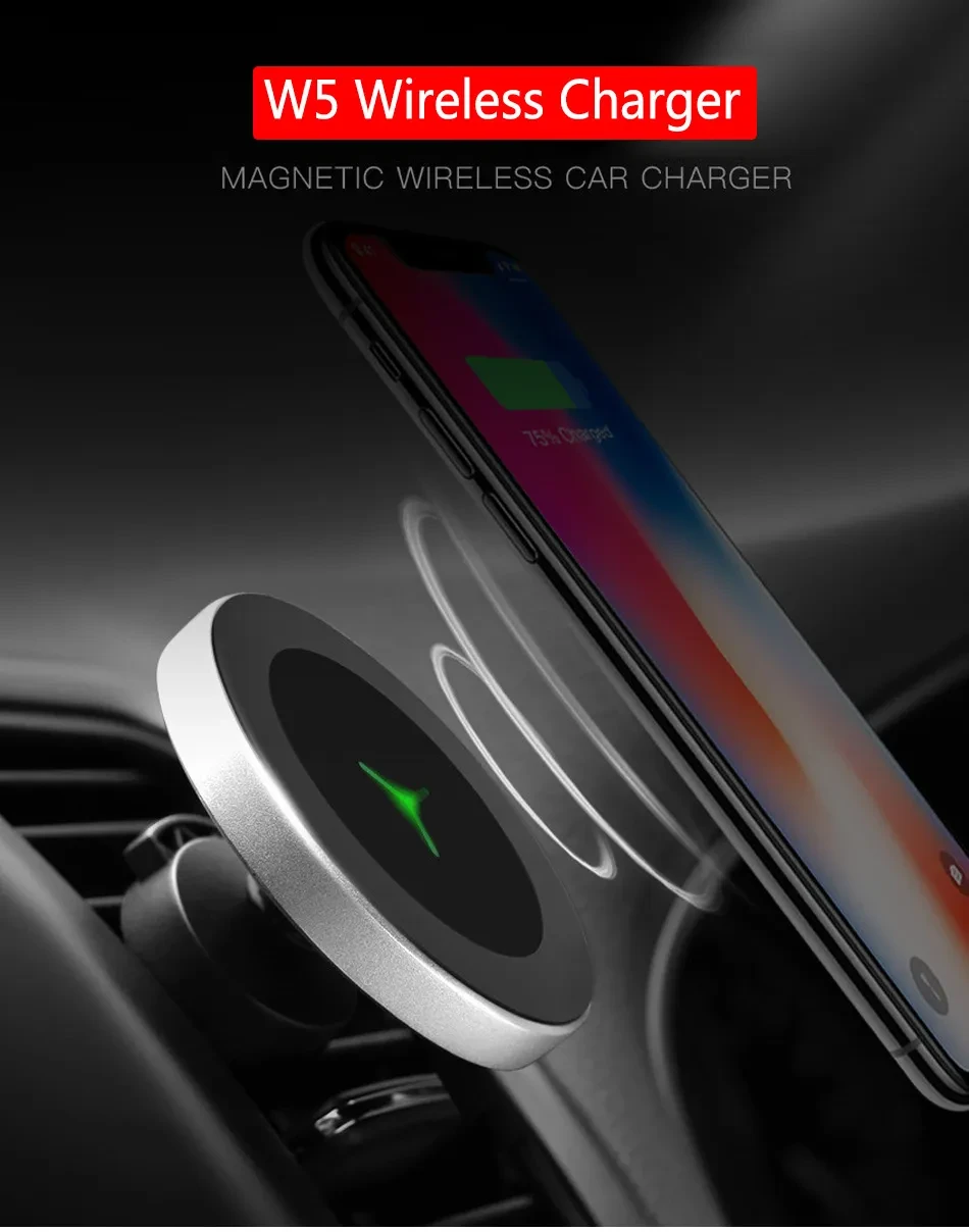 Cargador inalámbrico magnético para coche de 10 W