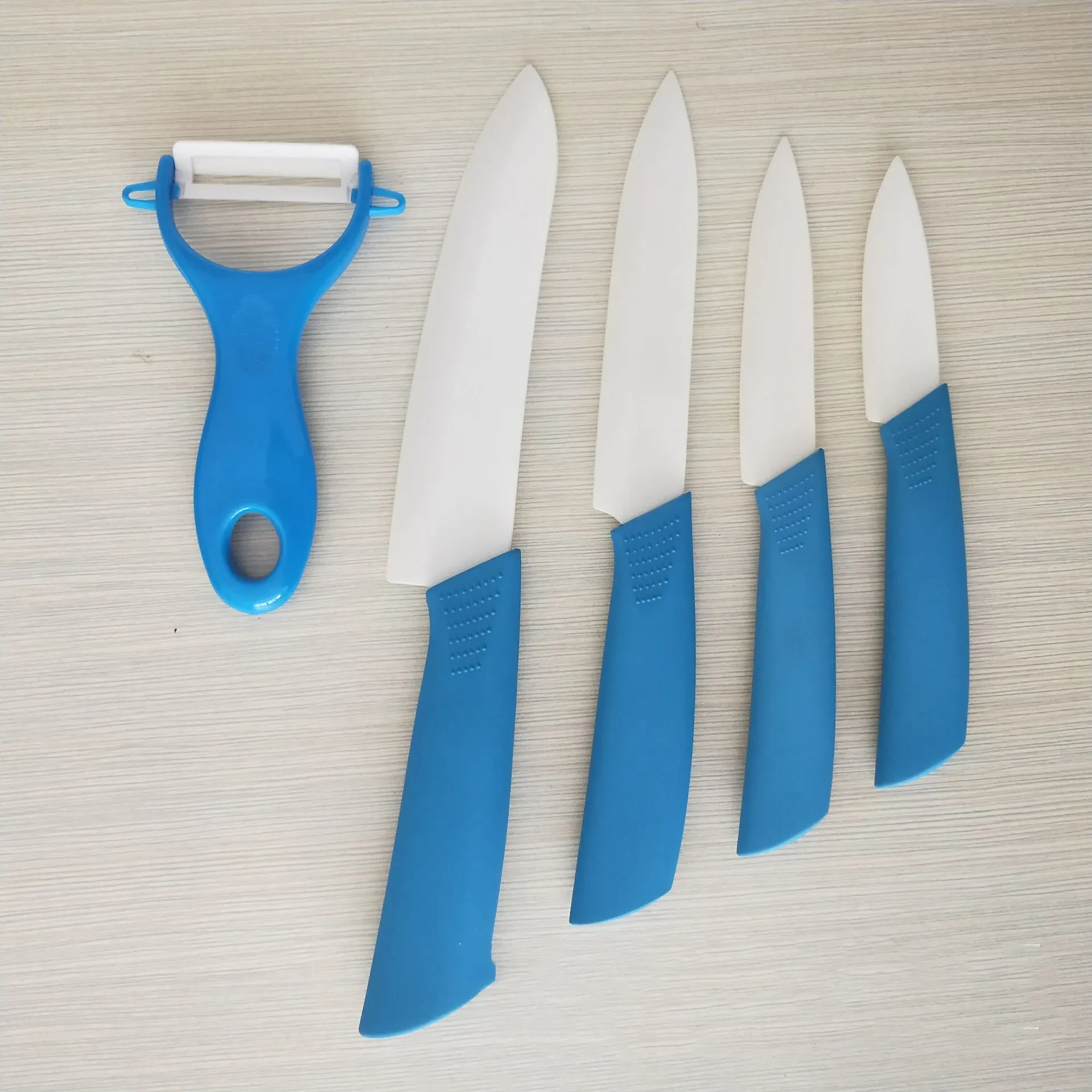 Cuchillo de cerámica de 5 piezas, blanco, con descuento por lotes pequeños