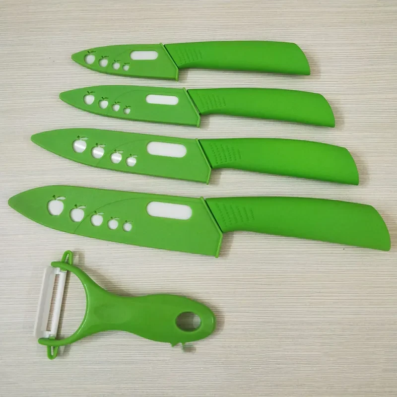 Cuchillo de cerámica de 5 piezas, blanco, con descuento por lotes pequeños
