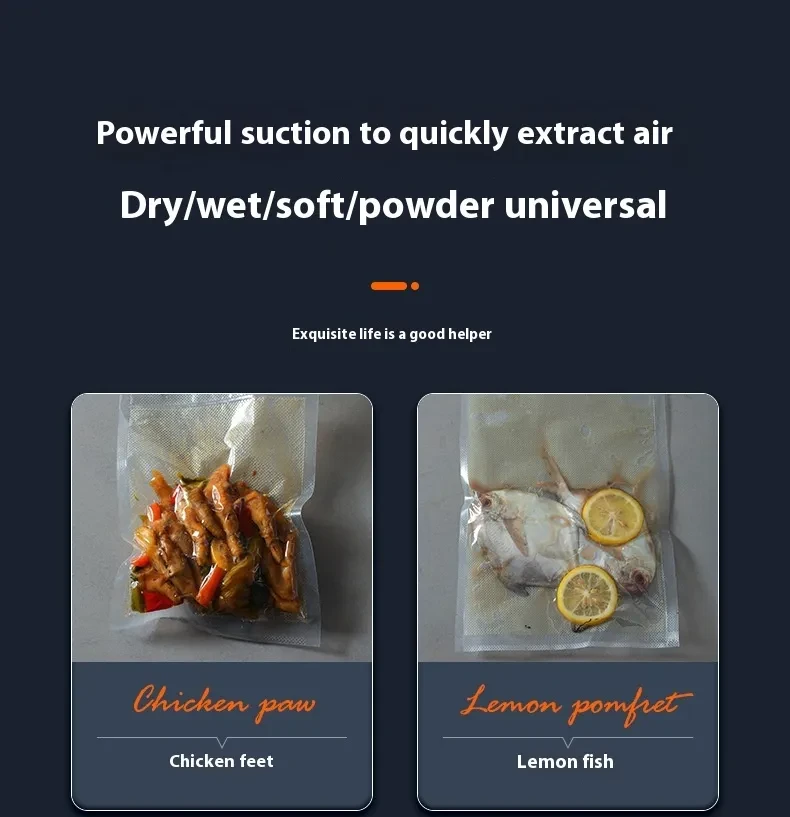 Máquina de sellado al vacío, máquina de conservación de alimentos, máquina de vacío pequeña, máquina automática de envoltura de plástico