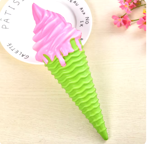 Squishy de helado colorido, juguete blando lento