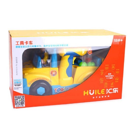 Juguete para coche con herramienta de carga y descarga desmontable y giro eléctrico DIY