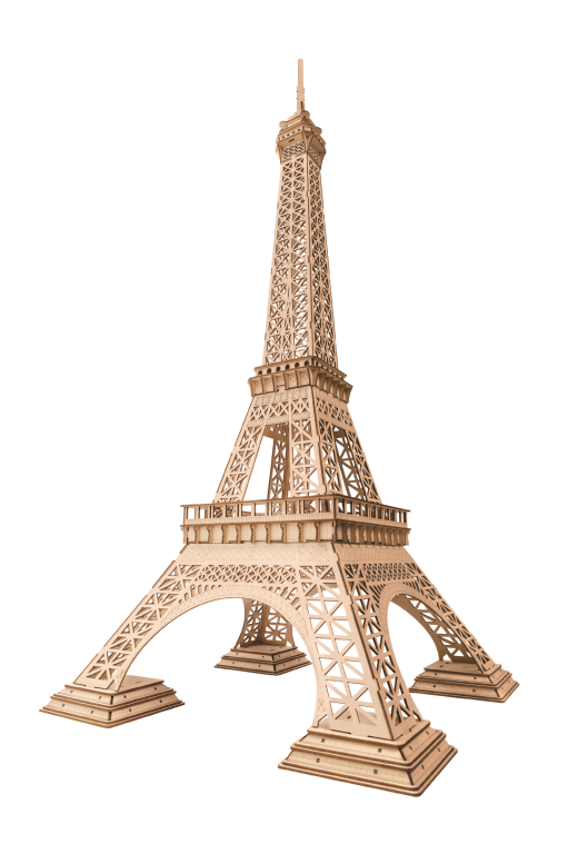 ROBOTIME - Rompecabezas de madera 3D de la Torre Eiffel, kit de construcción para armar, regalo de Navidad