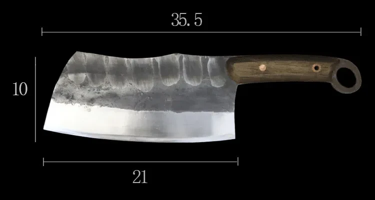 Cuchillo de cocina forjado a mano, cuchillo de hierro antiguo, cuchillo de cocina doméstico