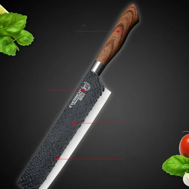Promoción de cuchillos de acero inoxidable para negocios de cocina.