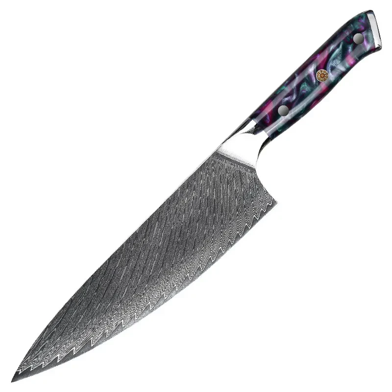 Cuchillo de chef de acero de cocina estilo japonés