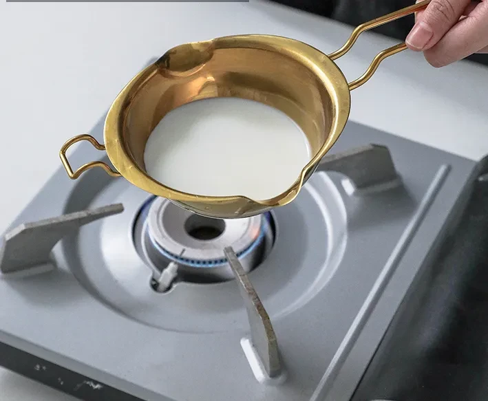 Batidor de huevos de acero inoxidable dorado para cocina