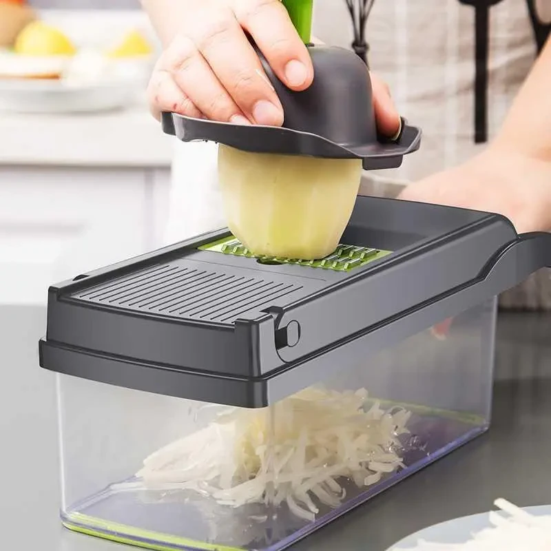 Artefacto multifuncional de cocina para dados y verduras
