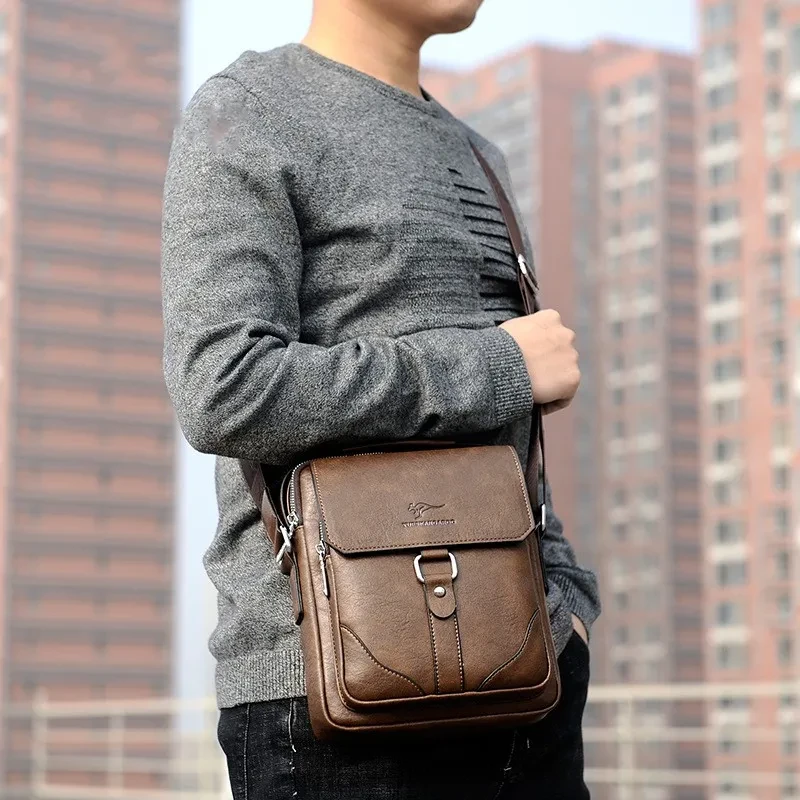 Bolso bandolera de moda con contraste de color informal para hombre