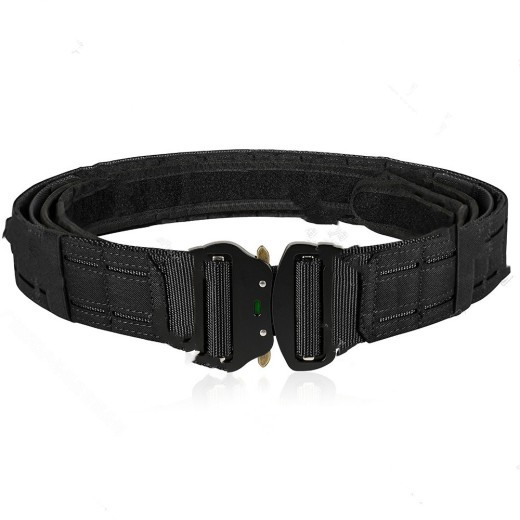Cinturón táctico de doble capa para entrenamiento militar al aire libre para estudiantes