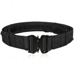 Cinturón táctico de doble capa para entrenamiento militar al aire libre para estudiantes