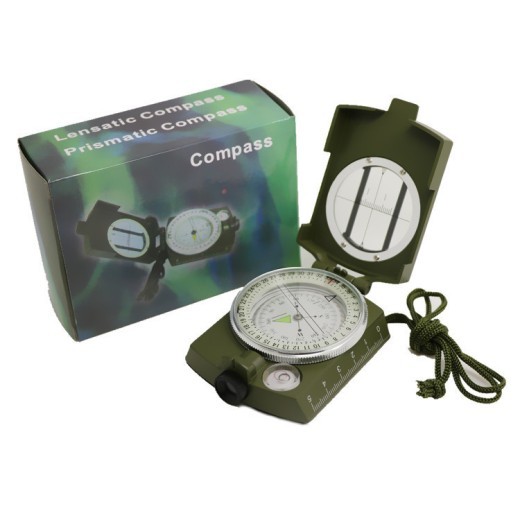 Brújula americana de alta precisión, brújula multifunción de color verde militar
