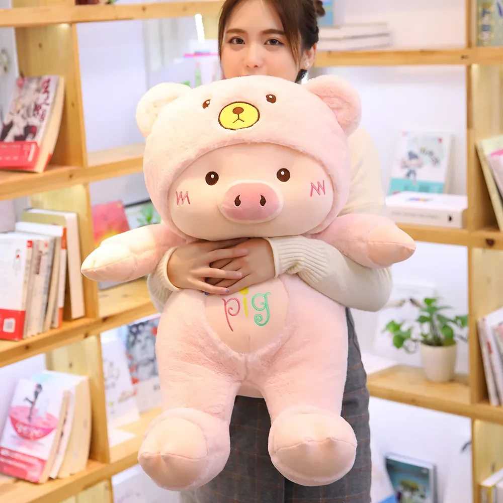 Muñeco de dibujos animados Oso de peluche Sombrero Cerdo Muñeca