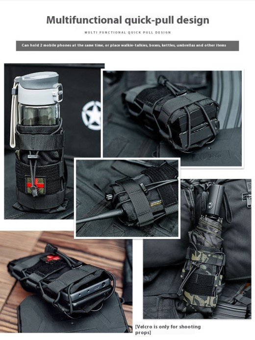 Bolsa de intercomunicación táctica funcional con ventilador militar para exteriores de extracción rápida y multifuncional
