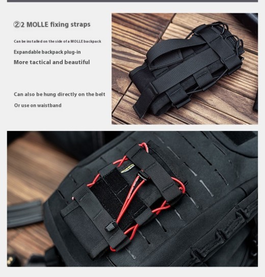 Bolsa de intercomunicación táctica funcional con ventilador militar para exteriores de extracción rápida y multifuncional