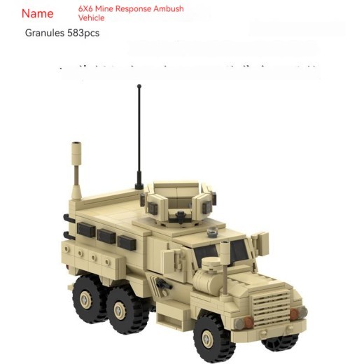 MOC-67379 Vehículo antiminas 6x6, modelo militar de juguete