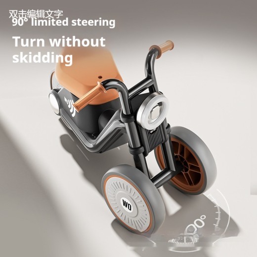 Andador infantil con ruedas giratorias y balanceo deslizante de tres ruedas