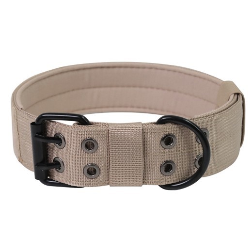 Collar militar ajustable para perros OneTigris con anilla en D y hebilla de metal