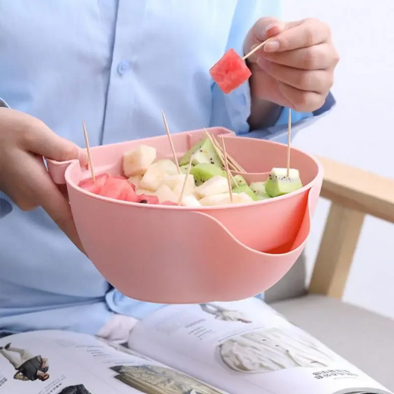 Organizador de cocina Cesta de drenaje de doble capa de plástico